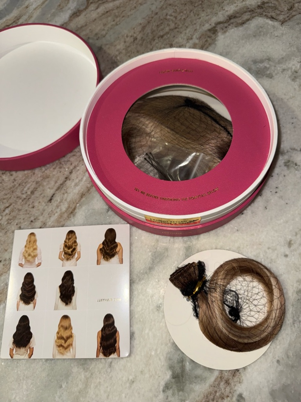 Luxy 100% Human Hair Ponytail Extension 100 grams 16" Natural Blonde Balayage